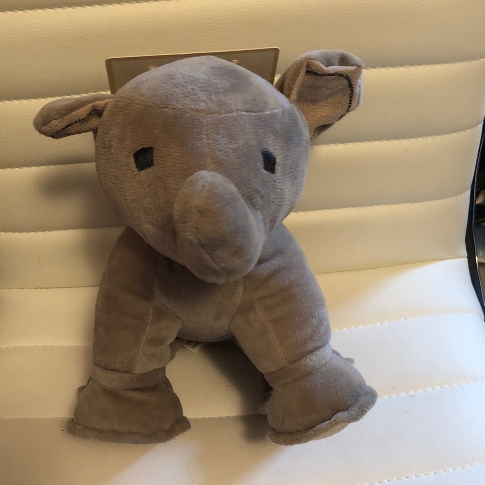 Plush Elephant Doorstop - Taupe